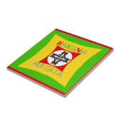 Hakuna Matataおもしろいラスタカラー鮮やか: & 気に free タイル (側面)