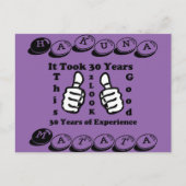 Hakuna Matataこれは良く見えるまでに30年かかった ポストカード (正面)