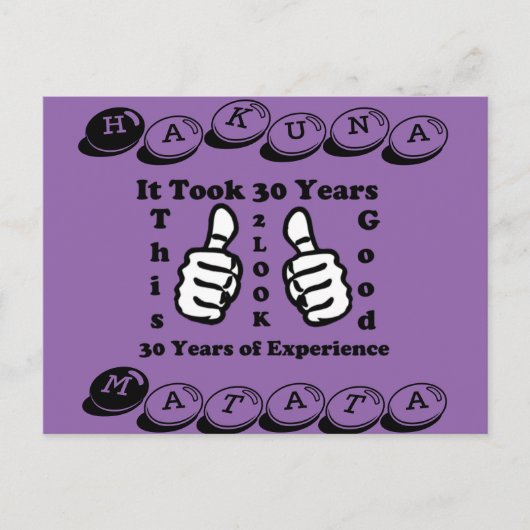 Hakuna Matataこれは良く見えるまでに30年かかった ポストカード (正面)