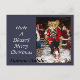 Hakuna Matataに賛美されたメリークリスマスカードがあります シーズンポストカード