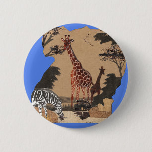 Hakuna Matataアフリカ動物プライドlands.png 缶バッジ