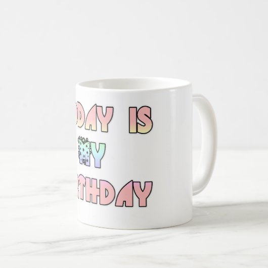 Hakuna Matataギフト今日は私の誕生日.png コーヒーマグカップ (正面右)