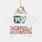 Hakuna Matataギフト今日は私の誕生日.png セラミックオーナメント (正面)