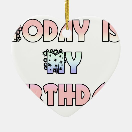 Hakuna Matataギフト今日は私の誕生日.png セラミックオーナメント (正面)