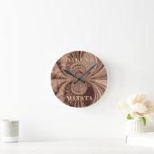 Hakuna Matataケニヤのキリンサファリによって編まれるSourveni ラウンド壁時計 (ホーム)