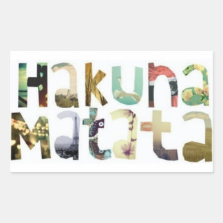 Hakuna Matataスタンプ 長方形シール