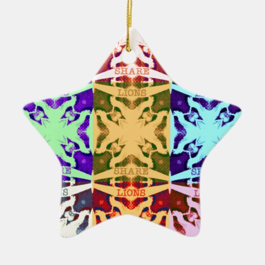 Hakuna Matataライオンズギフト セラミックオーナメント (正面)