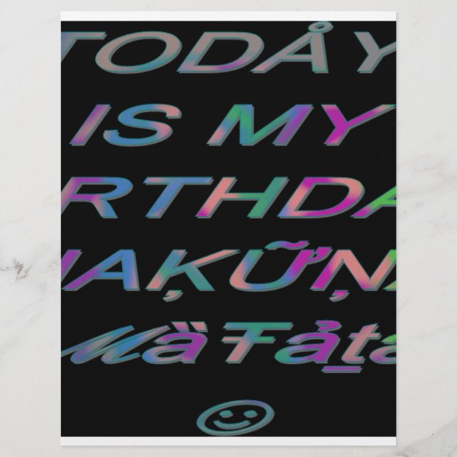 Hakuna Matata今日は私の誕生日Hakuna Matata Z (正面)