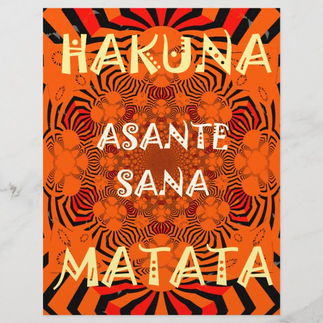 Hakuna Matata例外的に最新のパター (正面)