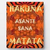 Hakuna Matata例外的に最新のパター フォトプラーク (正面)