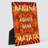 Hakuna Matata例外的に最新のパター フォトプラーク (側面)