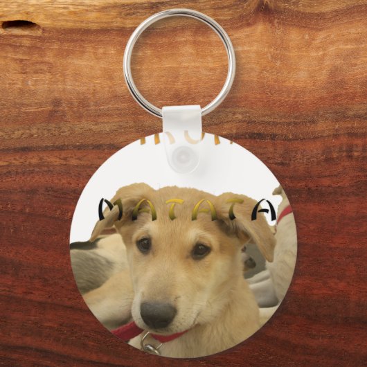 Hakuna Matata君のチンポ考えるーは分かる キーホルダー (正面)