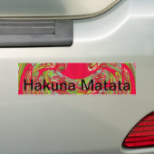 Hakuna Matata常に製カスタマイズ品 バンパーステッカー (車上)