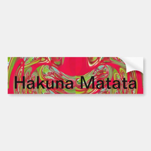 Hakuna Matata常に製カスタマイズ品 バンパーステッカー (正面)