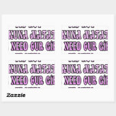 Hakuna Matata我々は我々の女の子の先人が必要 長方形シール (シート)