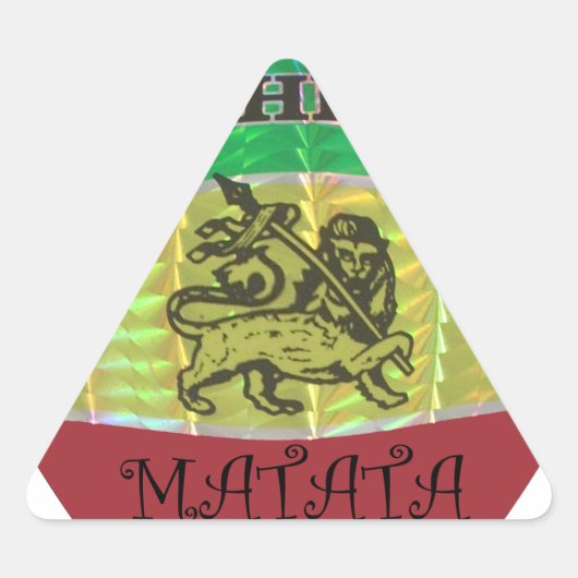 Hakuna Matata私はエチオピアの色が大好き.png 三角形シール (正面)
