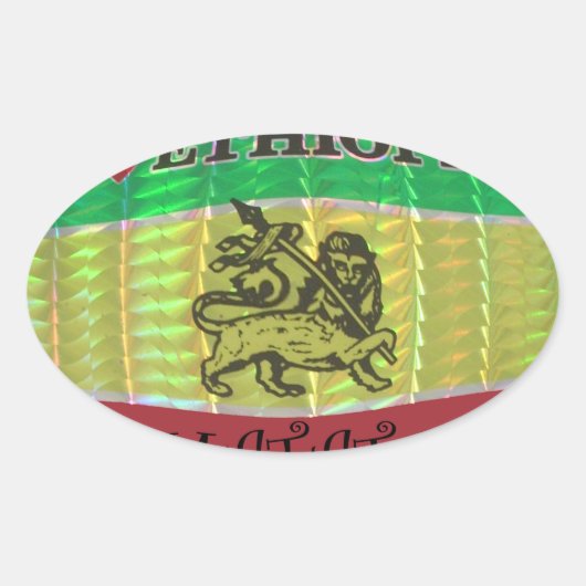 Hakuna Matata私はエチオピアの色が大好き.png 楕円形シール (正面)