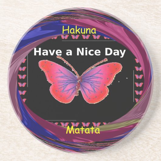 Hakuna Matata素敵な日を過ごす.png コースター (正面)