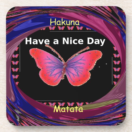 Hakuna Matata素敵な日を過ごす.png コースター (正面)