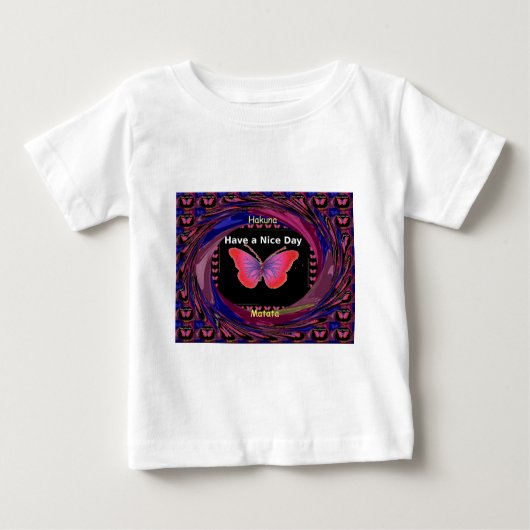 Hakuna Matata素敵な日を過ごす.png ベビーTシャツ (正面)