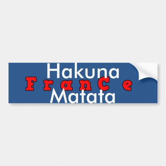 HAKUNA MATATA製カスタマイズ品 バンパーステッカー (正面)