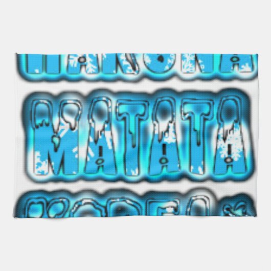 Hakuna Matata韓国アートプリント/グラフィック キッチンタオル (横)