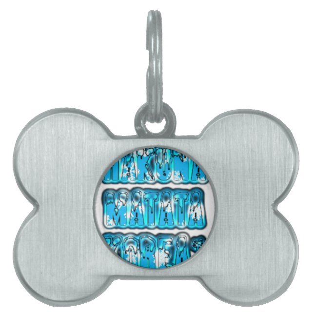 Hakuna Matata韓国アートプリント/グラフィック ペットネームタグ (正面)