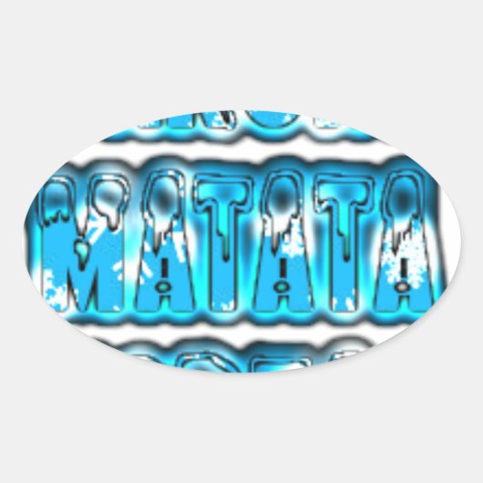 Hakuna Matata韓国アートプリント/グラフィック 楕円形シール (正面)