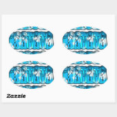 Hakuna Matata韓国アートプリント/グラフィック 楕円形シール (シート)