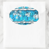 Hakuna Matata韓国アートプリント/グラフィック 楕円形シール (バッグ)