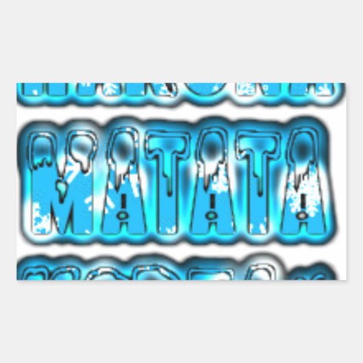 Hakuna Matata韓国アートプリント/グラフィック 長方形シール (正面)