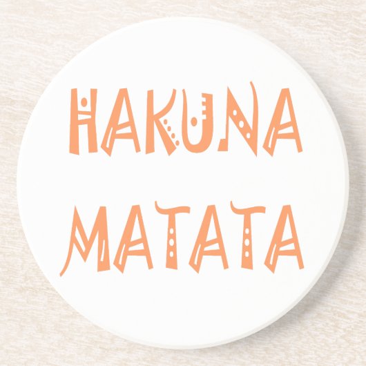 Hakuna Matata – アフリカの部族文字アート コースター (正面)