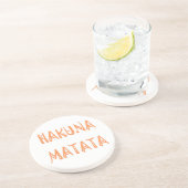 Hakuna Matata – アフリカの部族文字アート コースター (側面)