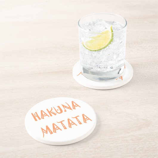 Hakuna Matata – アフリカの部族文字アート コースター (側面)