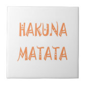 Hakuna Matata – アフリカの部族文字アート タイル (正面)