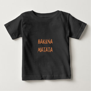 Hakuna Matata – アフリカの部族文字アート ベビーTシャツ