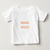 Hakuna Matata – アフリカの部族文字アート ベビーTシャツ (正面)