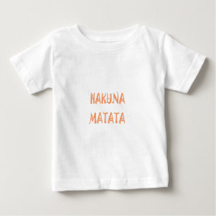 Hakuna Matata – アフリカの部族文字アート ベビーTシャツ