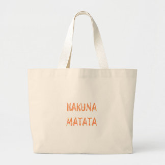 Hakuna Matata – アフリカの部族文字アート ラージトートバッグ