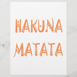 Hakuna Matata – アフリカの部族文字アート レターヘッド
