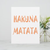 Hakuna Matata – アフリカの部族文字アート レターヘッド (スタンド正面)