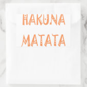 Hakuna Matata – アフリカの部族文字アート 長方形シール (バッグ)