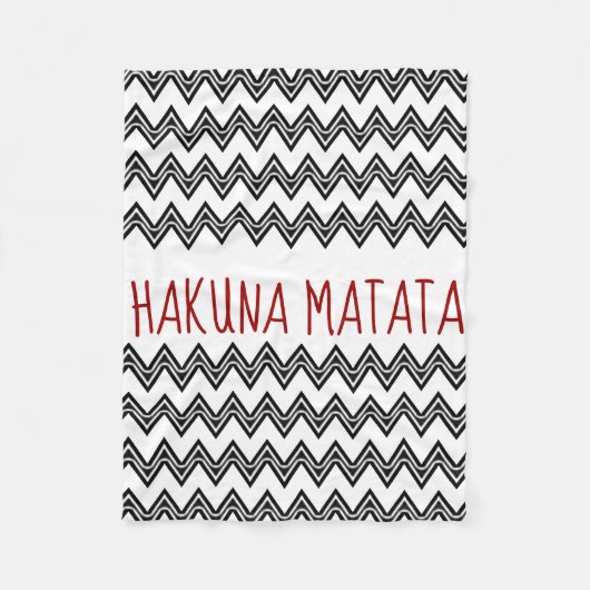 HAKUNA MATATA フリースブランケット (正面)