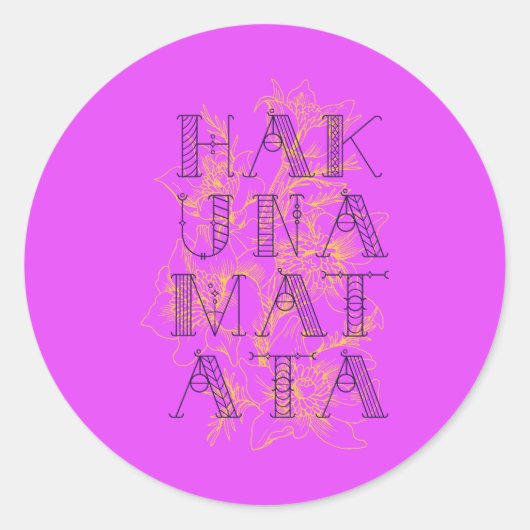 Hakuna Matata ラウンドシール (正面)