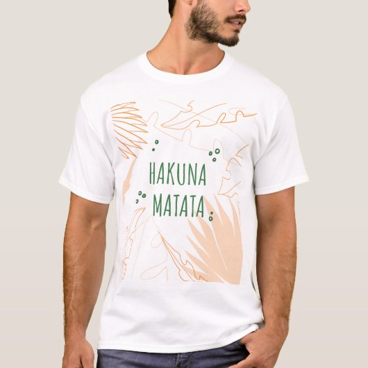 Hakuna Matata：心配のない生活を楽しむ|過去記事 Tシャツ (正面)