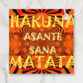 Hakuna Matata Asante Sana: Vibrant African Zebra G フェイバータグ (裏面)