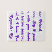 Hakuna Matata Friend Love親愛 joy peace be with y ジグソーパズル (横)