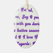 Hakuna Matata Friend Love親愛 joy peace be with y セラミックオーナメント (右)