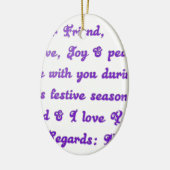 Hakuna Matata Friend Love親愛 joy peace be with y セラミックオーナメント (左)