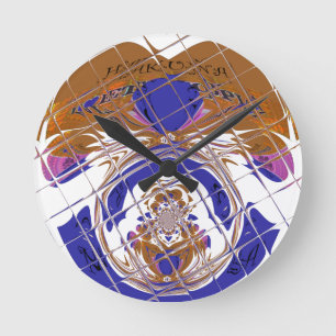 Hakuna Matata I愛エチオピア色design.png ラウンド壁時計